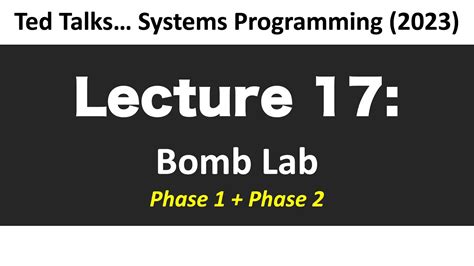 A binary bomb is a program that consists of a sequence of six phases. . Bomb lab phase 1